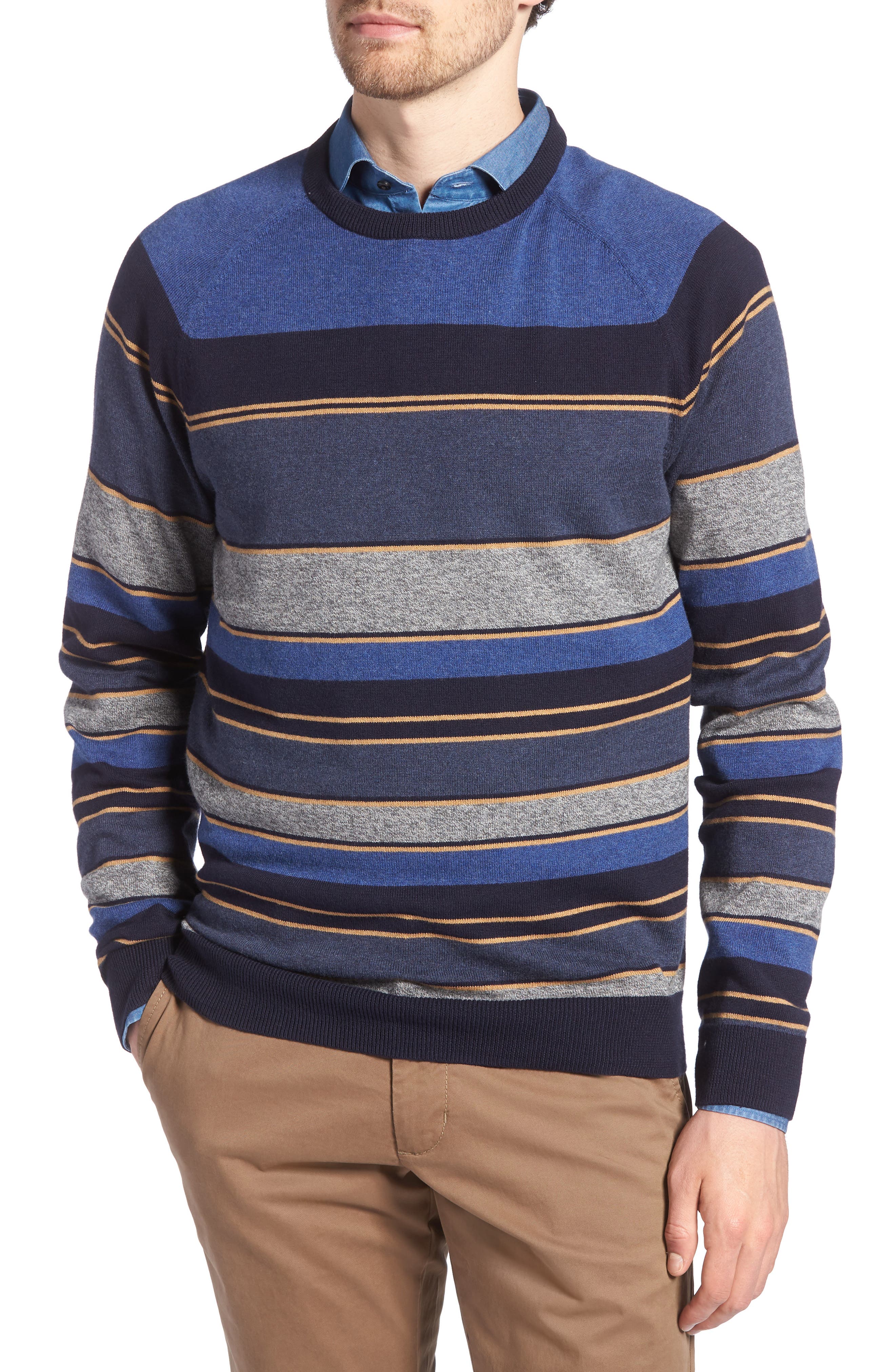 1901 Stripe Cotton \u0026 Cashmere Sweater